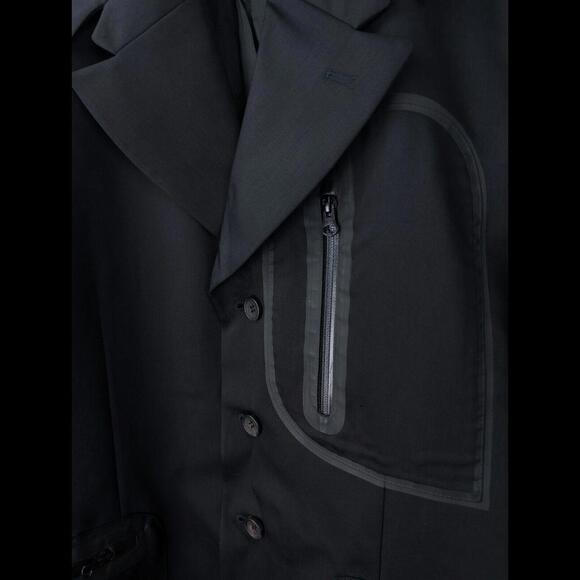 [SOLD] JOHN GALLIANO Men's Sz IT 54 US 44 XL Black Wool Gabardine Utility Jacket - Picture 5 of 15